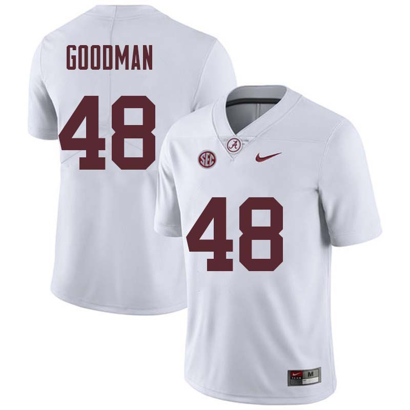Men #48 Sean Goodman Alabama Crimson Tide College Football Jerseys Sale-White